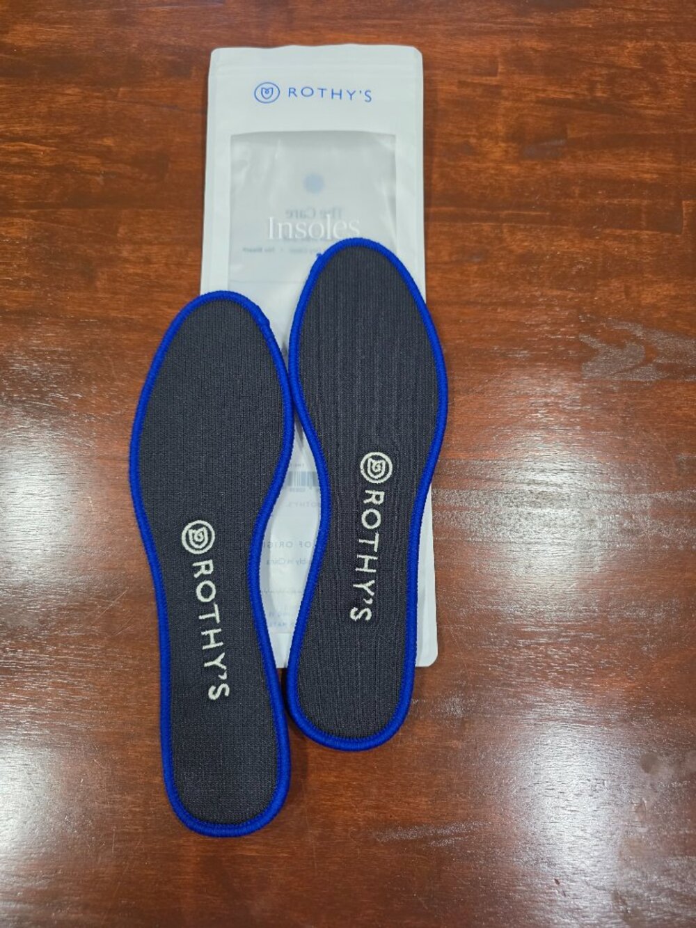 NEW ROTHY'S Replacement Insoles for THE FLAT Size 7.5 Black & Blue
